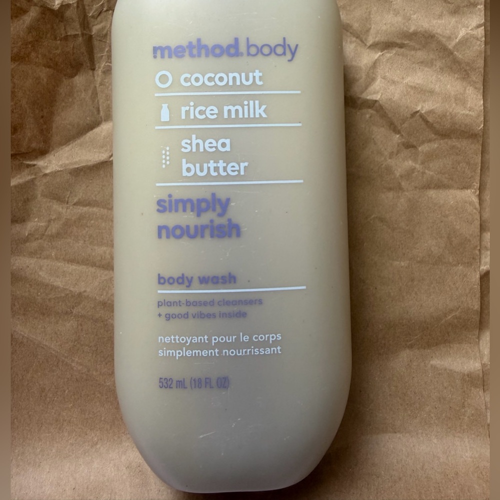 Body Wash plant-based coconut rice milk shea butter